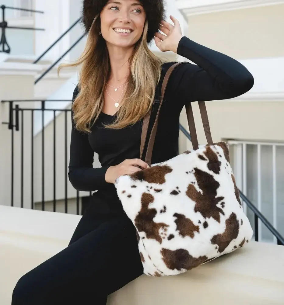 Bolsa statement Cow Print