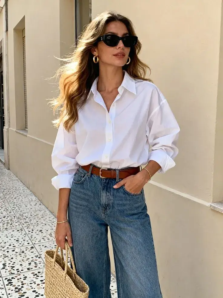 Camisa Branca de Botão