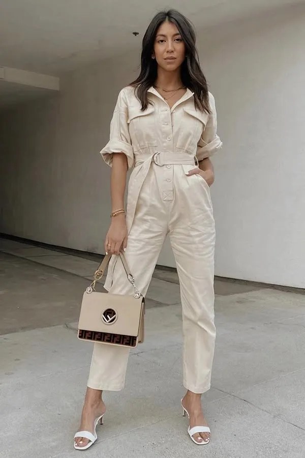 Macacão Claro com Manga