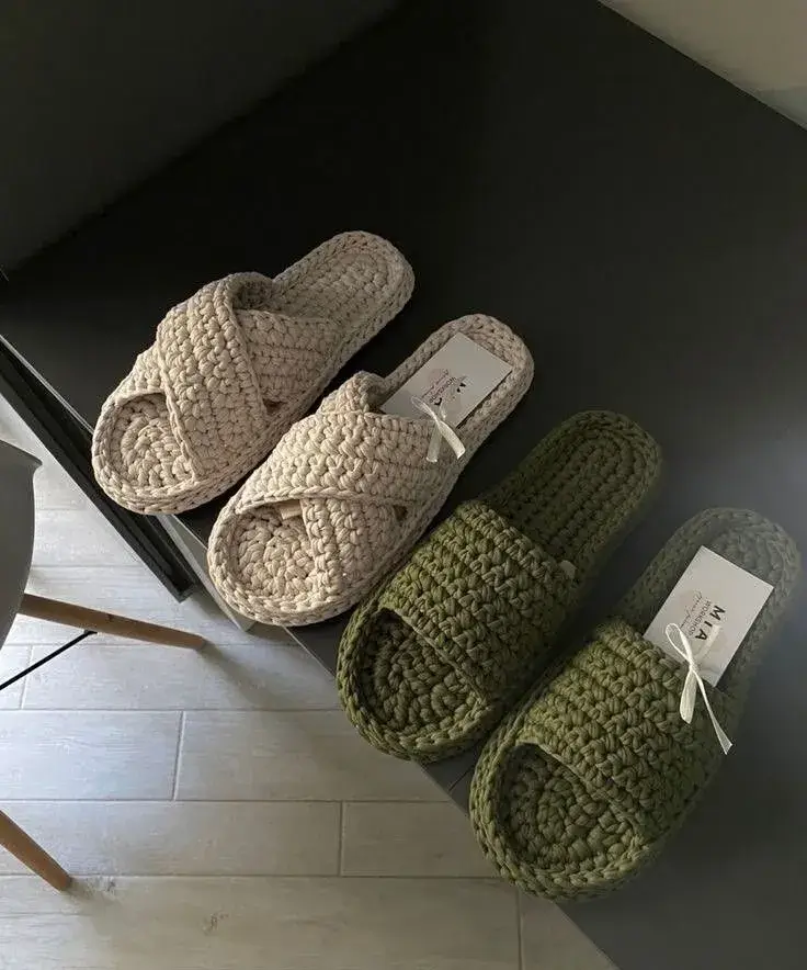 Papet Tricot Verde E Branca