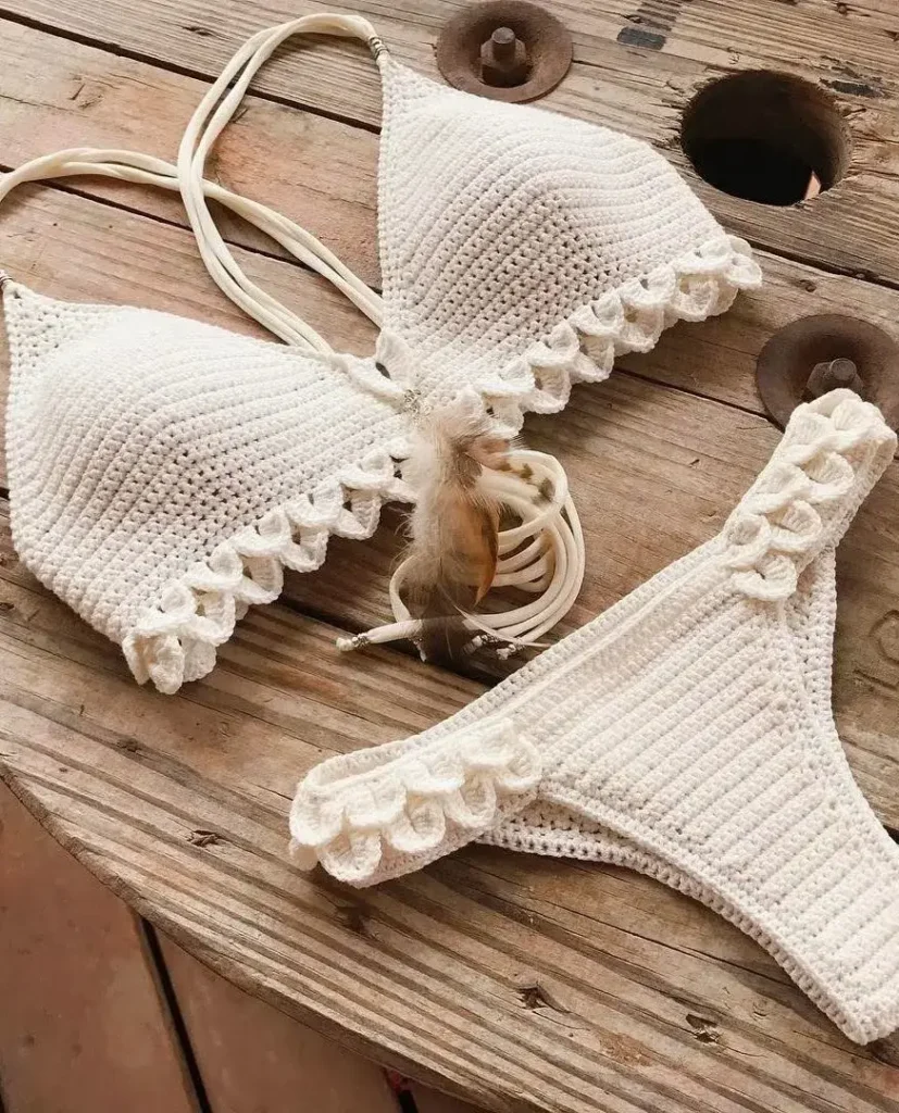 Biquini Crochet Branco