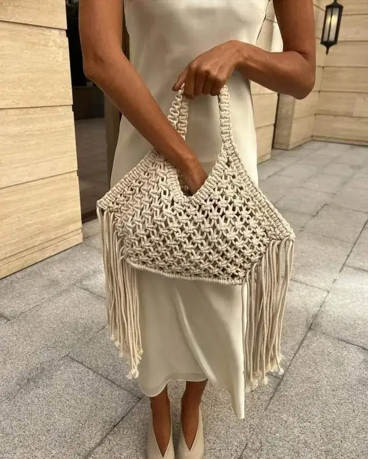 Bolsa Crochet Branca