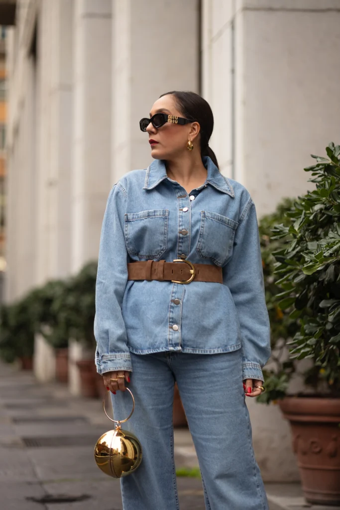 Camila Gaio Look Todo Jeans mesma cor Zoom