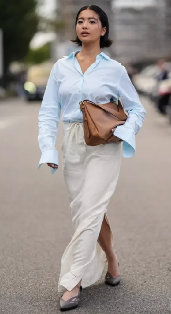 Camisa Manga Ice Blue com Off White