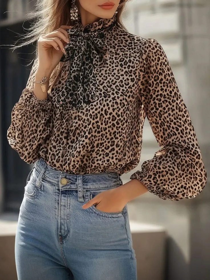 Chemise Gola Laço de Onça com Calça Jeans