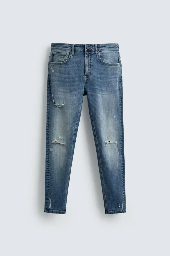 Jeans Skinny Fit com Rasgos - ZARA