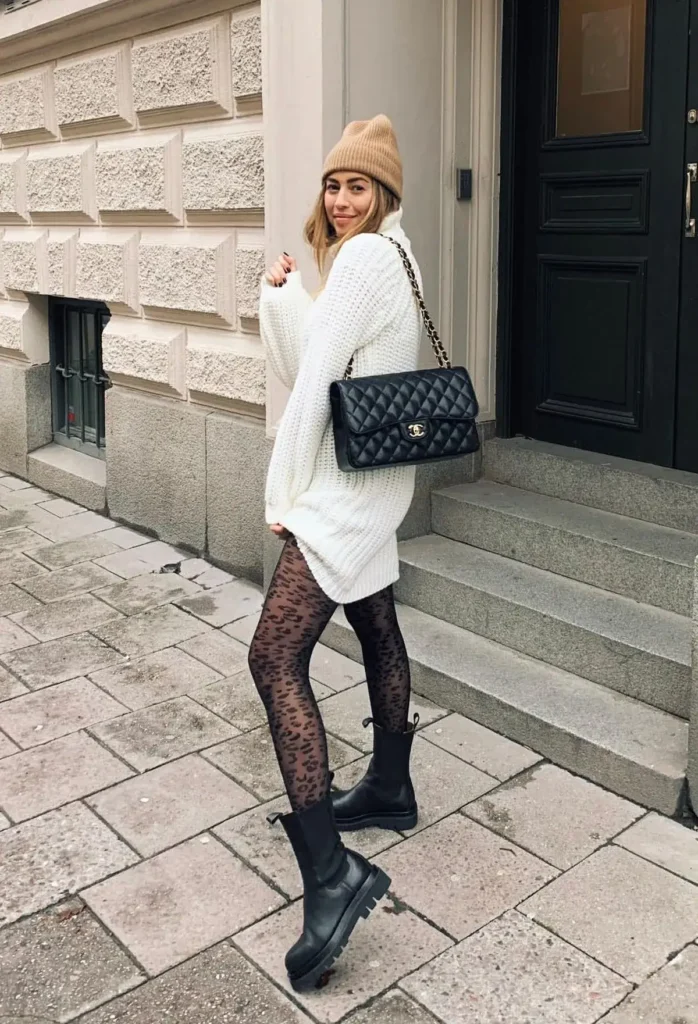 Meia Calça de Oncinha com Cores Neutras