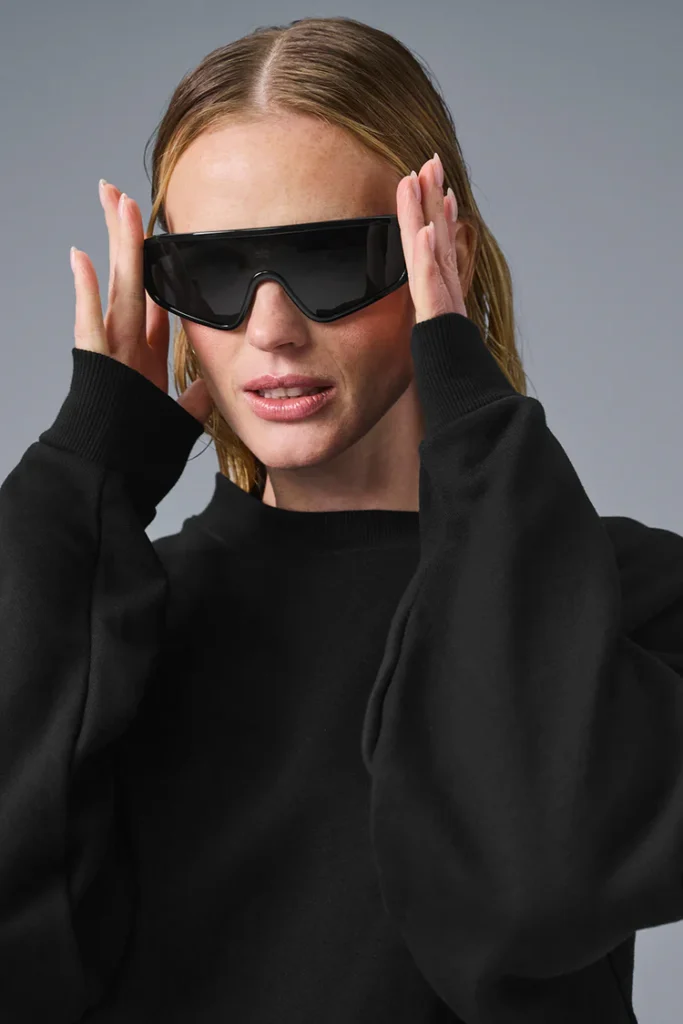 Óculos de Sol Lentes Alongadas Preto