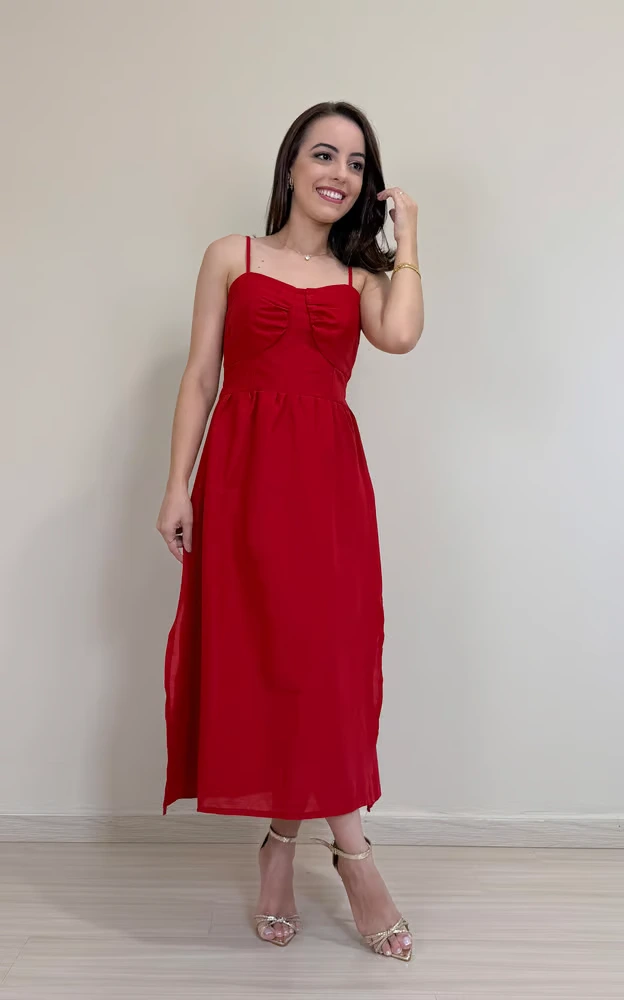 Vestido Midi Vermelho