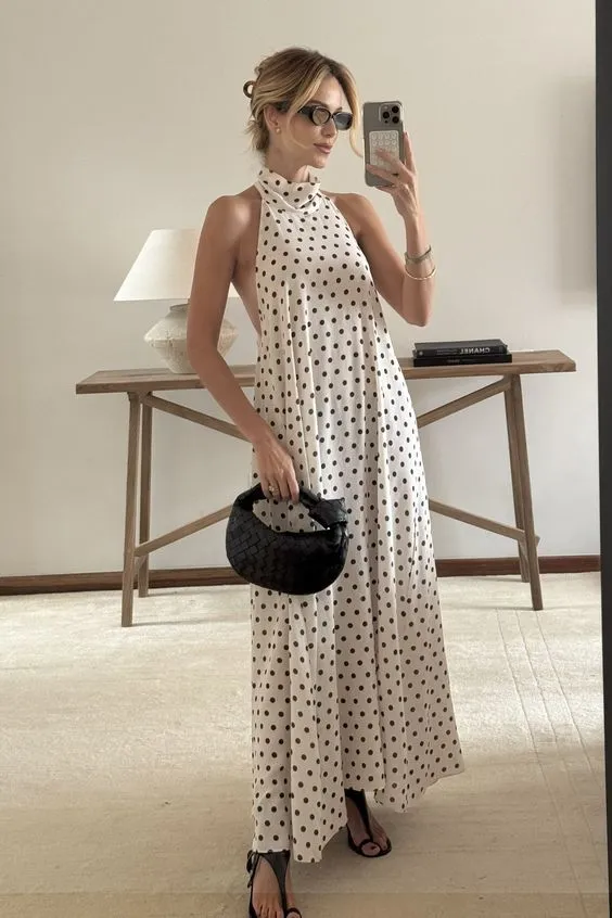 Vestido Poá Branco