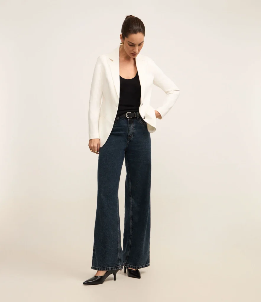 blazer com calça jeans
