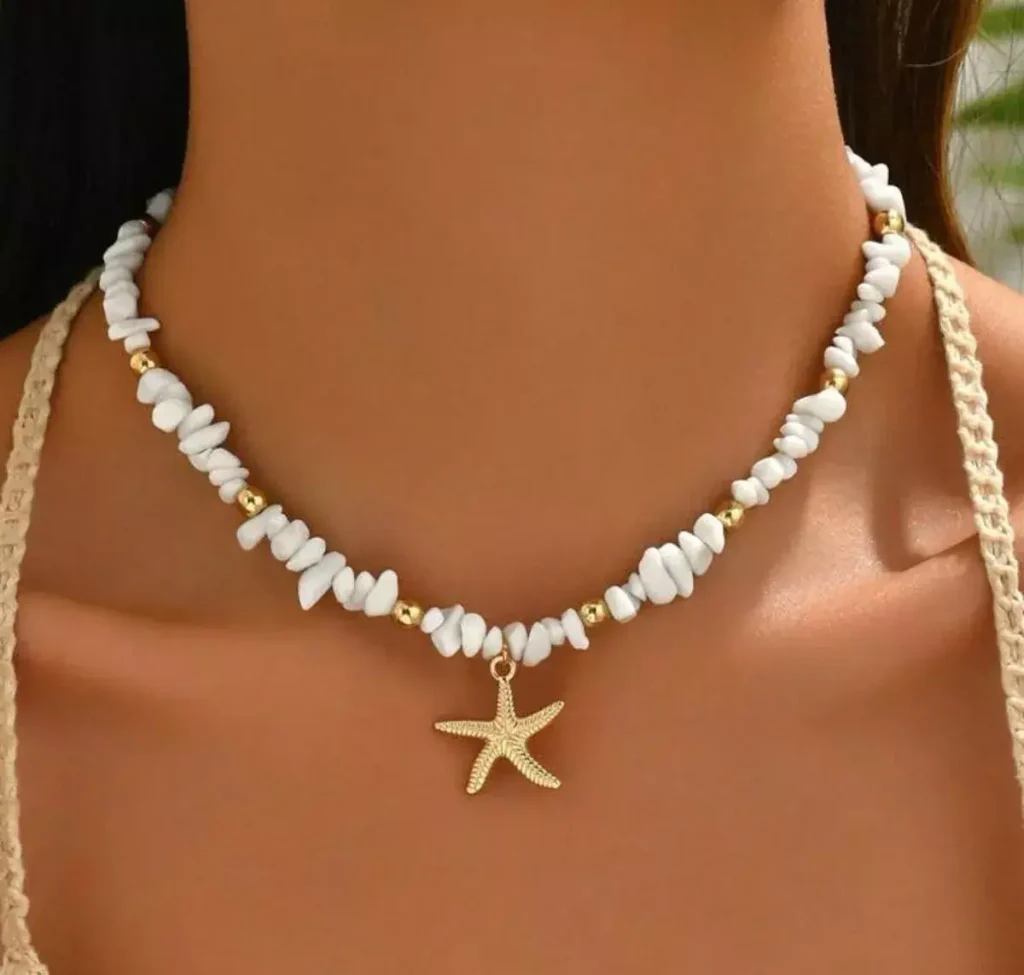 colar pedras e estrela