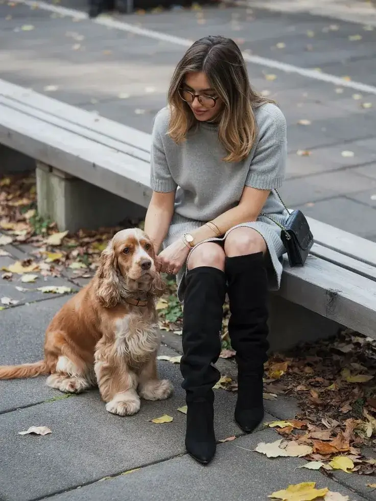 Bota Slouchy Preta Gigante