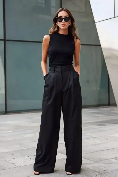 Calça Preta Alfaiataria