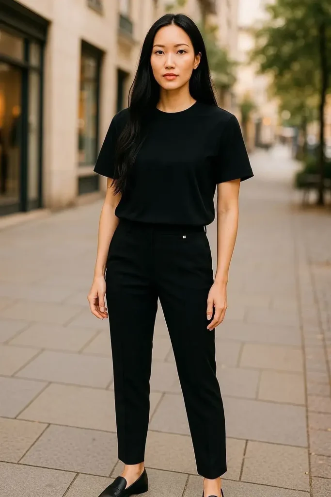 Calça de Algodão Preta