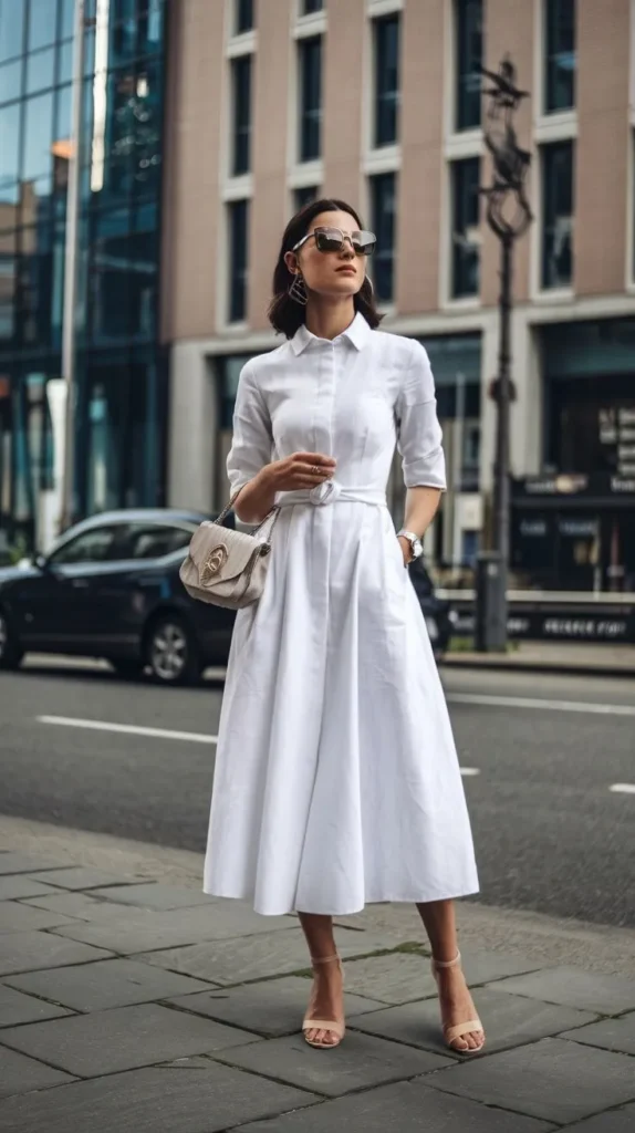 Vestido Branco com Fita Própria