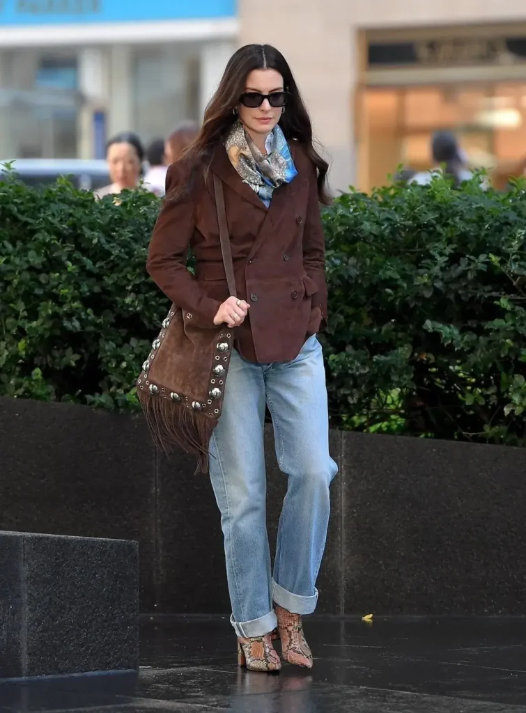 Anne Jaqueta Lenço e Jeans Set