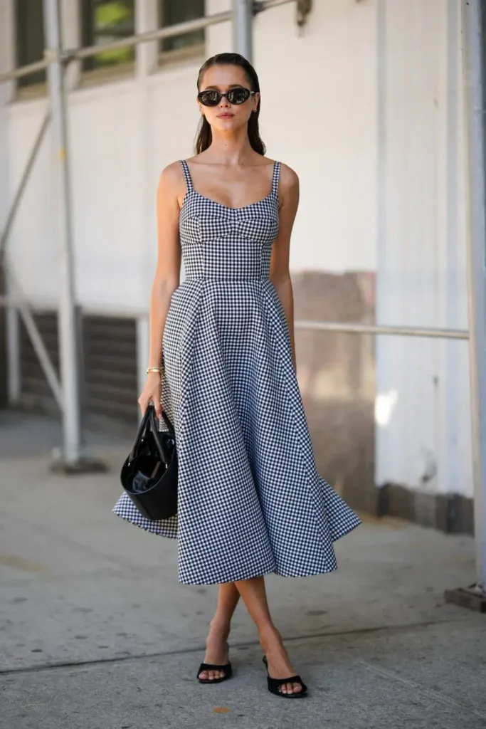 Vestido Xadrez Azul