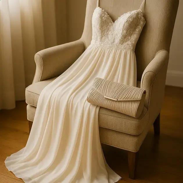 Como combinar a bolsa com vestido longo para casamento