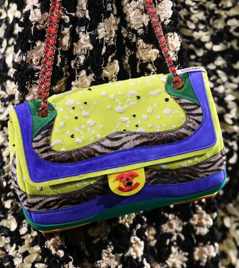 Bolsa Chanel Colorida Verde e Azul